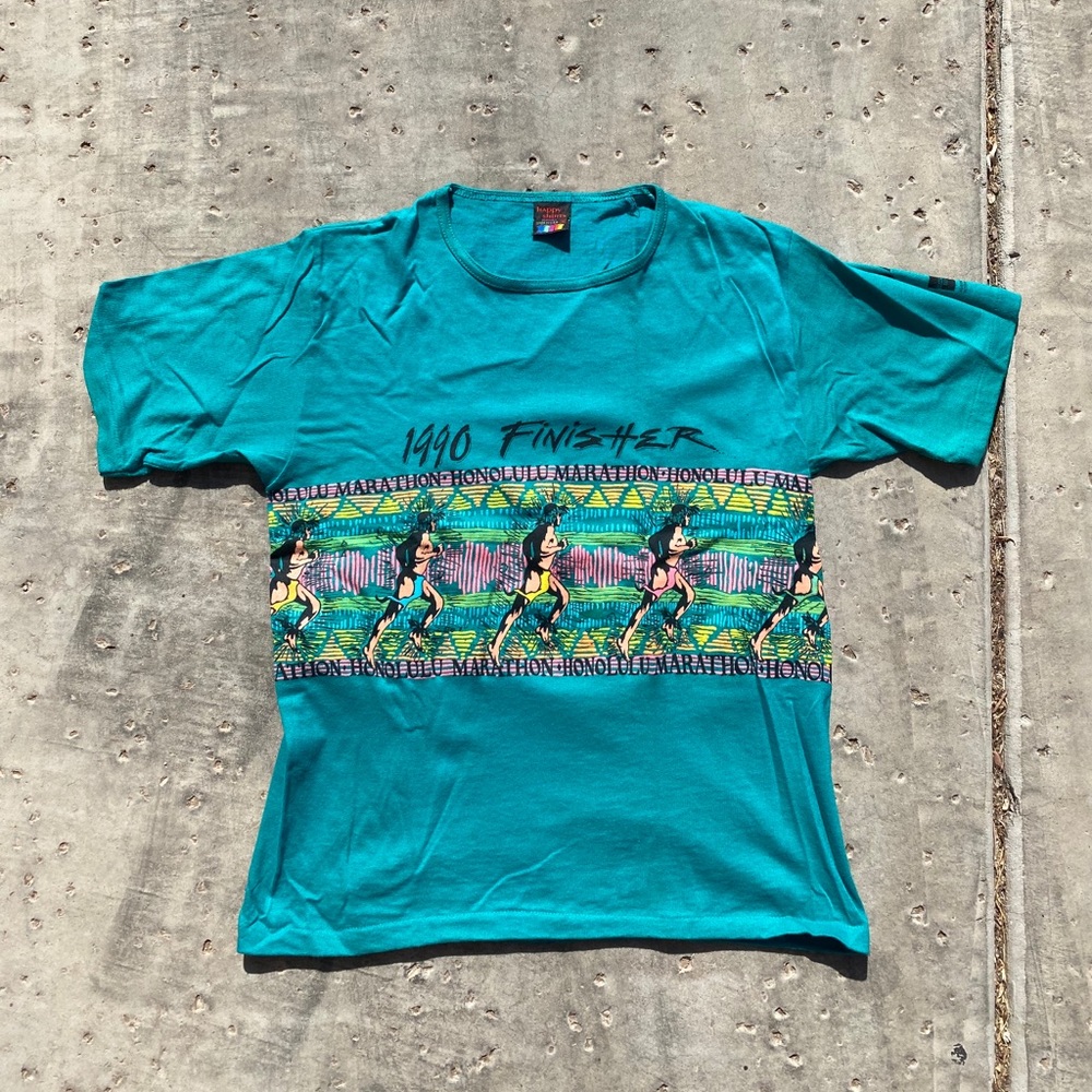 Vintage 1990 Honolulu Marathon‎ Finisher Shirt